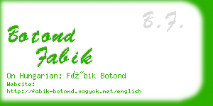 botond fabik business card